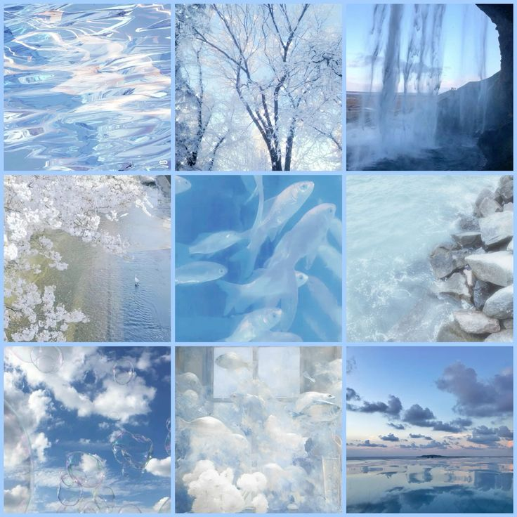 snowy blue